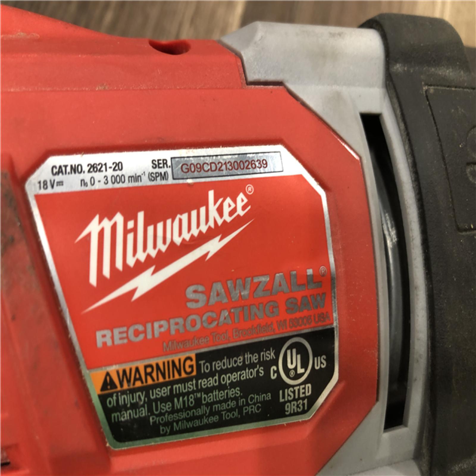 AS-IS Milwaukee 18V Lithium-Ion Cordless SAWZALL Reciprocating Saw (Tool-Only)