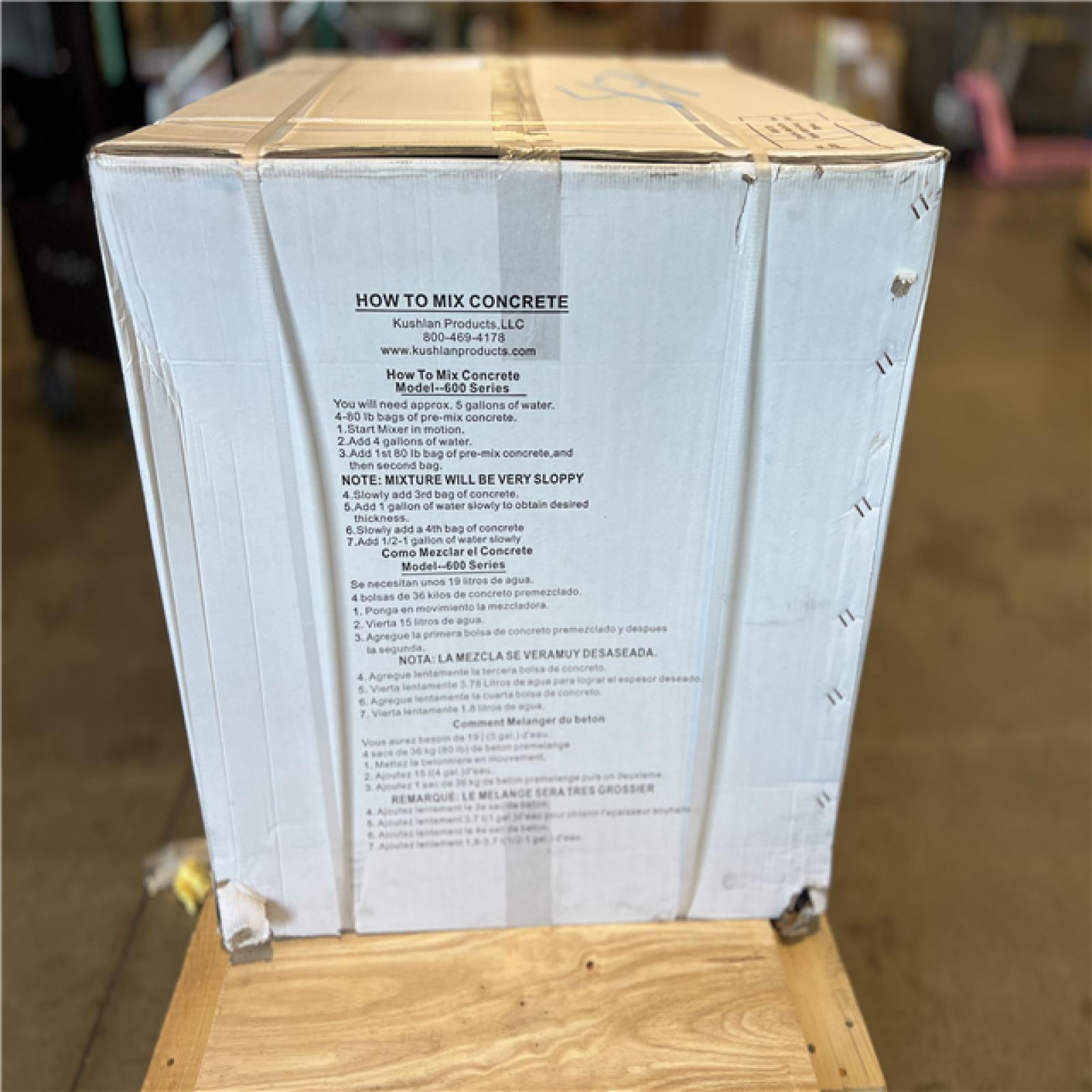 DALLAS LOCATION- KUSHLAN 6.0 cu. ft. 3/4 HP 120-Volt Motor Direct Drive Cement Mixer