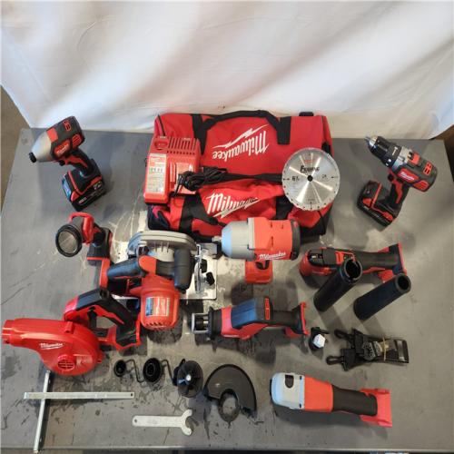 AS-IS- NEW M18 18-Volt Lithium-Ion Cordless Combo Kit 9-Tool with 2-Batteries  Charger and Tool Bag