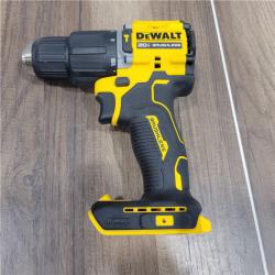 AS-IS DEWALT ATOMIC 20-Volt Lithium-Ion Cordless 1/2 in. Compact Hammer Drill with 3.0Ah Battery, Charger and Bag