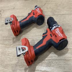 AS-IS Milwaukee 18-Volt Lithium-Ion Brushless Cordless Compact Hammer Drill/Impact Combo Kit