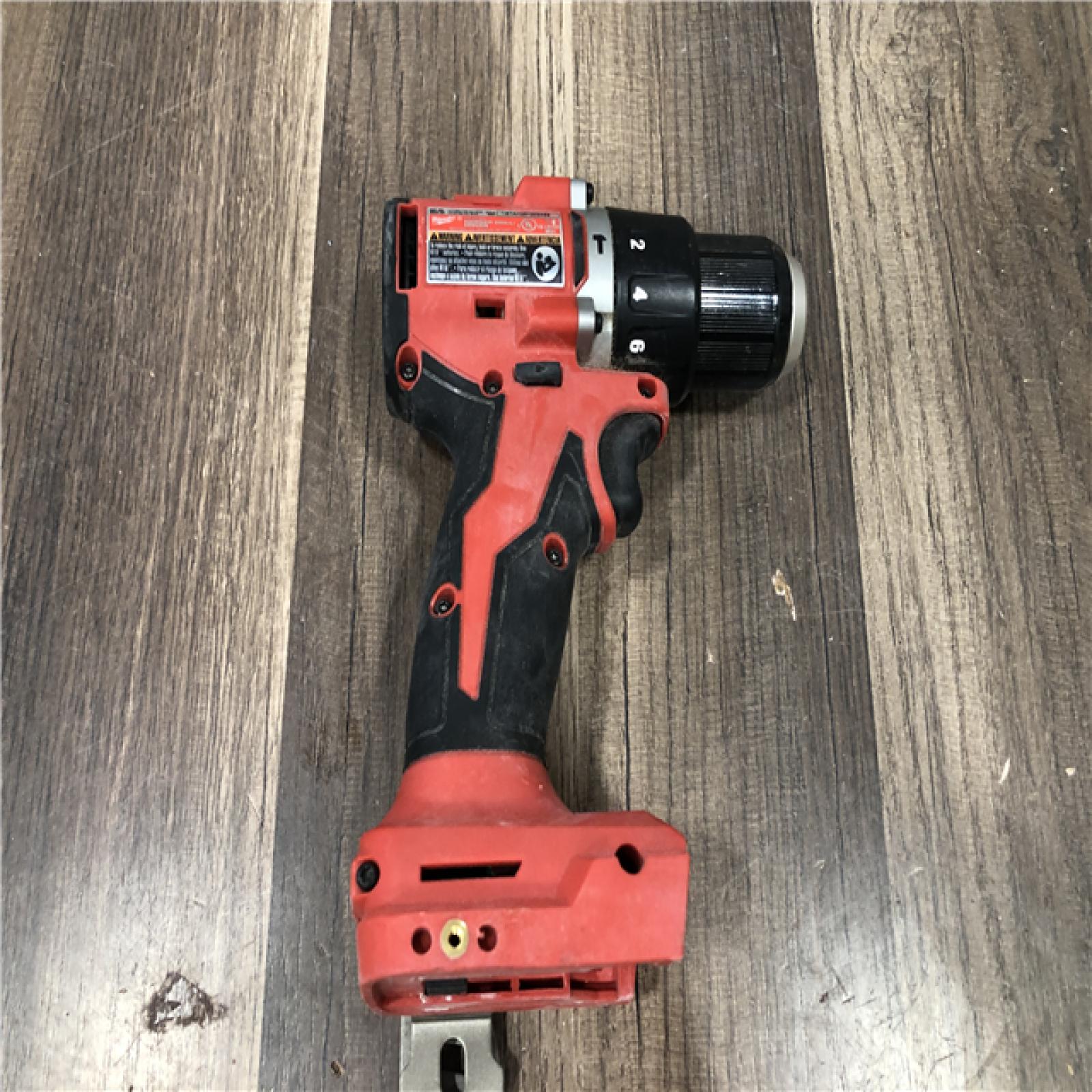 AS-IS Milwaukee  18V Lithium-Ion Brushless Cordless 1/2 in. Compact Hammer Drill/Driver (Tool-Only)
