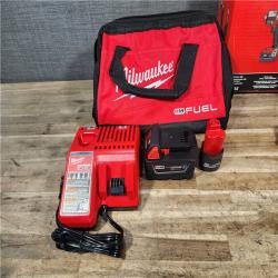 HOUSTON LOCATION - AS-IS Milwaukee FUEL 18V Cordless Mid Torque 1/2 in. Impact Wrench w/ M12 FUEL 3/8 in. Ratchet & Battery/Charger Combo Kit