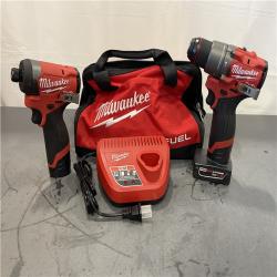 AS-IS - Milwaukee M12 FUEL 12-Volt Lithium-Ion Brushless Cordless Hammer Drill and Impact Driver Combo Kit