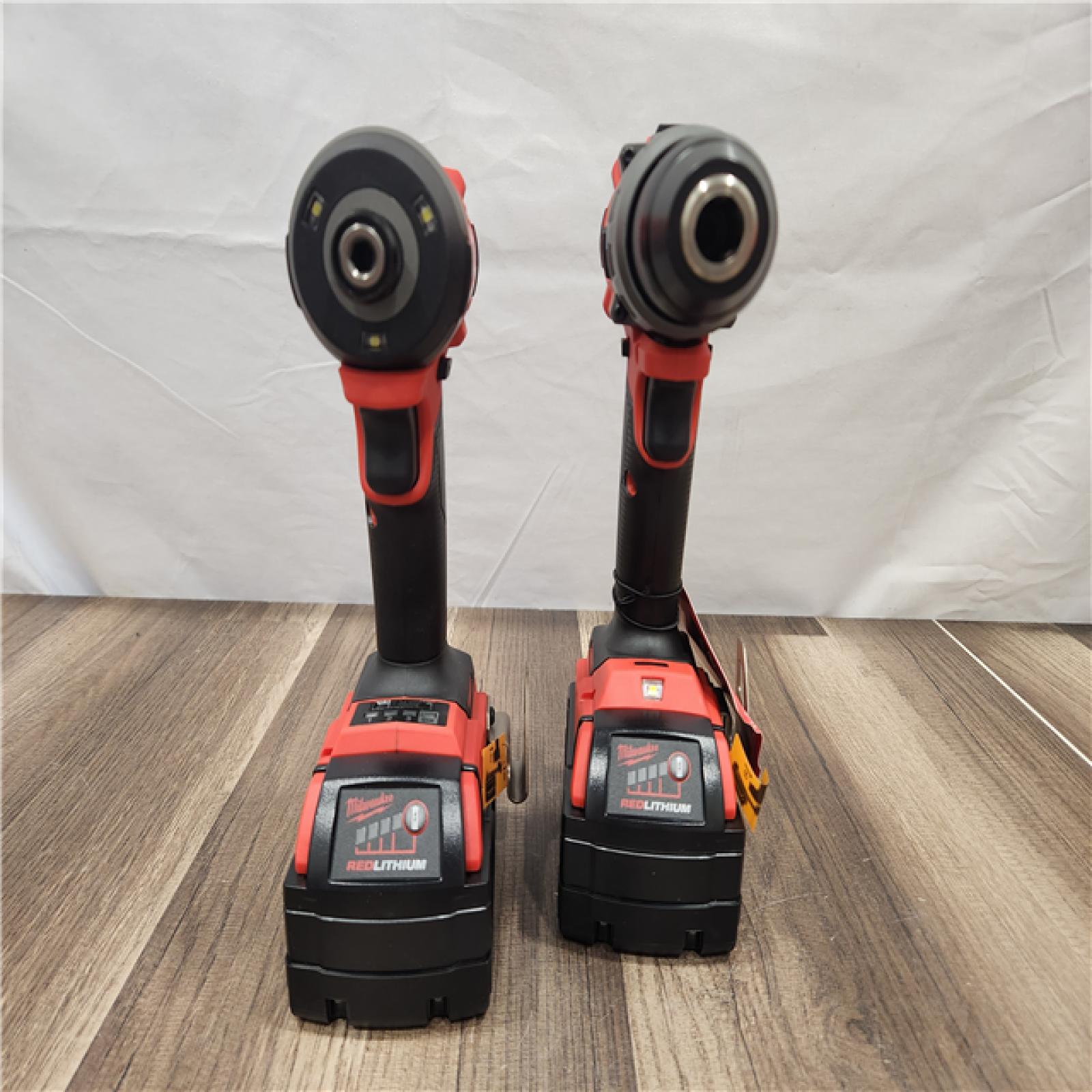 AS-IS- MILWAUKEE FUEL 18V Lithium-Ion Brushless Cordless Hammer Drill and Impact Driver Combo Kit