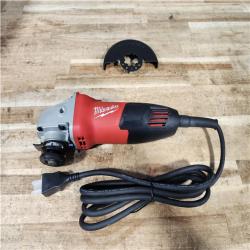 Houston Location AS-IS Milwaukee 7 Amp Corded 4-1/2 in. Small Angle Grinder with Sliding Lock-On Switch