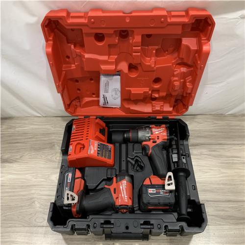 AS-IS Milwaukee FUEL 18V Lithium-Ion Brushless Cordless Hammer Drill and Impact Driver Combo Kit