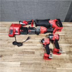 HOUSTON LOCATION - AS - IS Milwaukee 5 Tool Combo Kit W/ (2) Battery & Charger