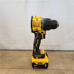 AS-IS- DEWALT ATOMIC 20V Lithium-Ion Cordless 1/2 in. Hammer Drill Kit with 5.0 Ah Battery and Charger