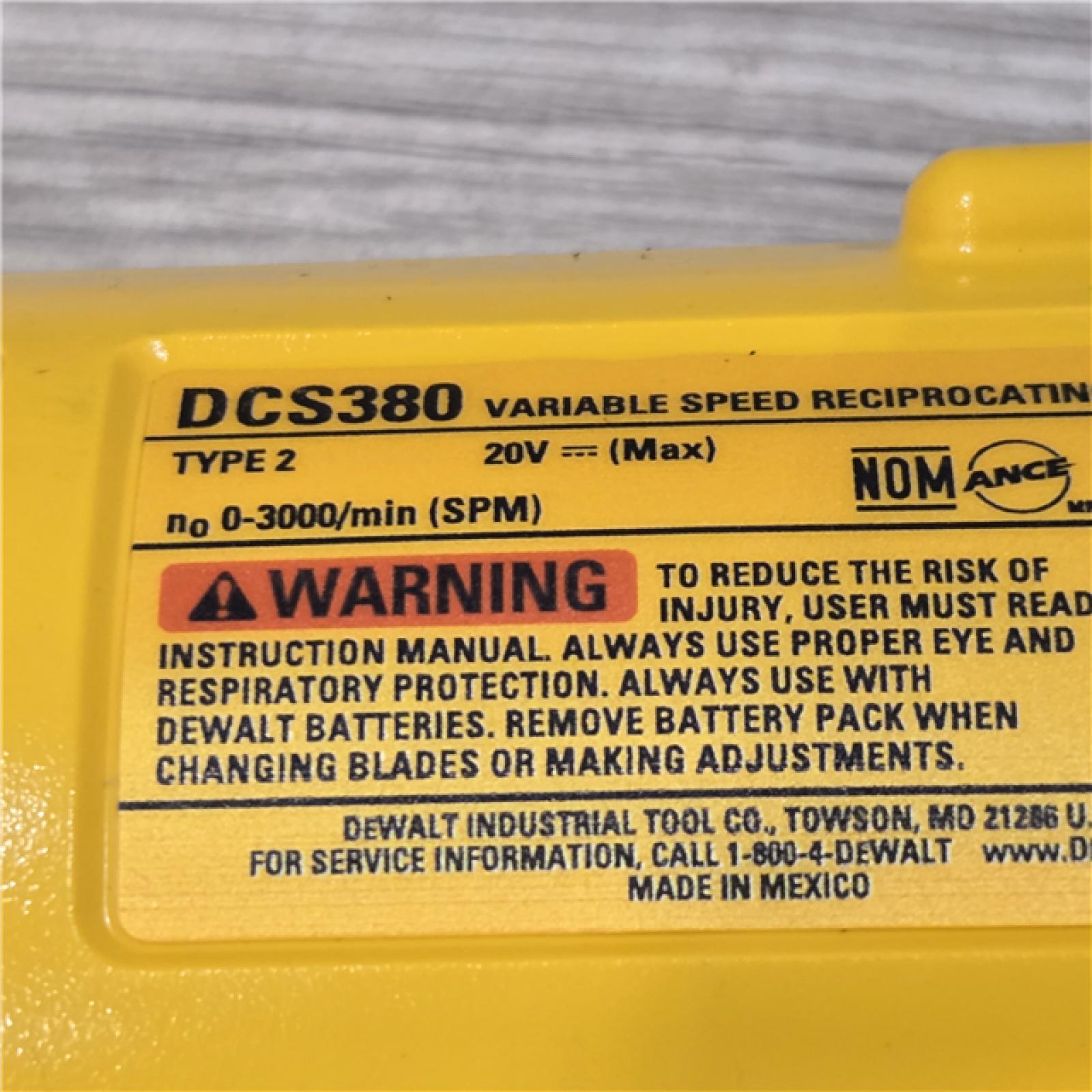 AS-IS DEWALT 20V MAX Cordless Reciprocating Saw (Tool Only)