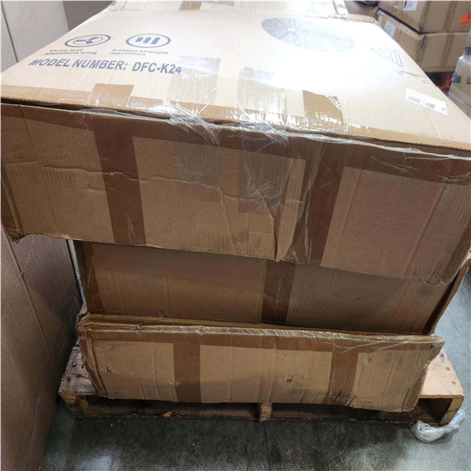 Phoenix LIKE NEW 24 in. Wall fan in Black Model# DFC-K24 Pallet of 6