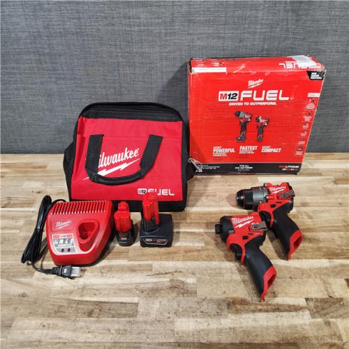 HOUSTON LOCATION - AS-IS (APPEARS LIKE NEW) Milwaukee FUEL 12-Volt Lithium-Ion Brushless Cordless Hammer Drill and Impact Driver Combo Kit