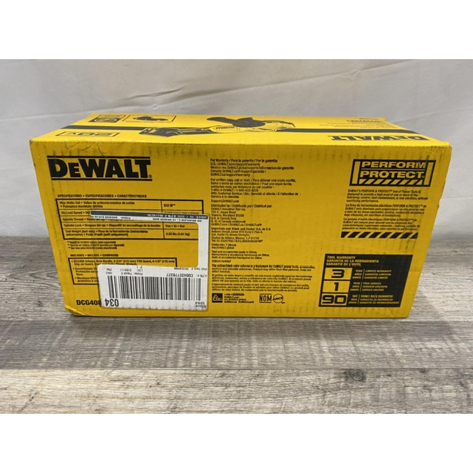 NEW - DEWALT 20V MAX Cordless Brushless 4-1/2 in. Angle Grinder with Paddle Switch (Tool Only)