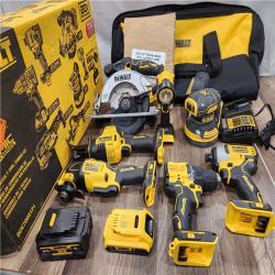 AS-IS DEWALT 20-Volt MAX Lithium-Ion Cordless 7-Tool Combo Kit with 2.0 Ah Battery, 5.0 Ah Battery and Charger