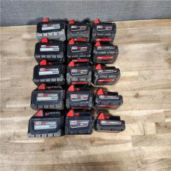 HOUSTON LOCATION - AS-IS MILWAUKEE BATTERY PACK QTY - 15