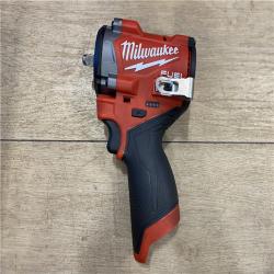 AS-IS Milwaukee FUEL 12V Li-Ion Brushless Cordless Stubby 3/8 in. Impact Wrench Kit