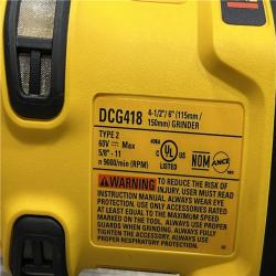 AS-IS DEWALT FLEXVOLT 60V MAX Cordless Brushless 4.5 in. to 6 in. Small Angle Grinder with Kickback Brake (Tool Only)