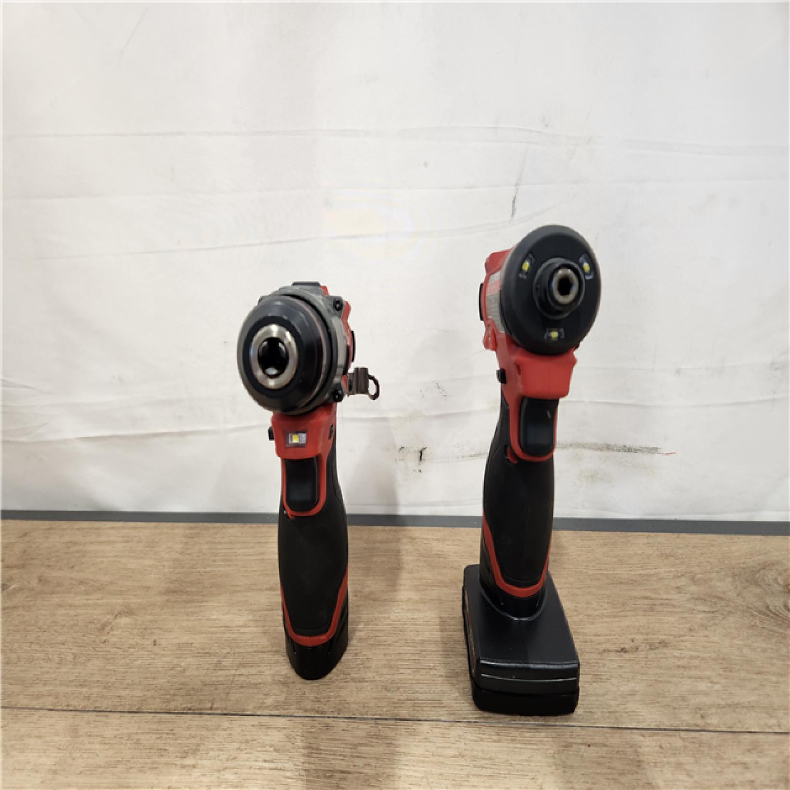 AS-IS- Milwaukee FUEL 12-Volt Lithium-Ion Brushless Cordless Hammer Drill and Impact Driver Combo Kit