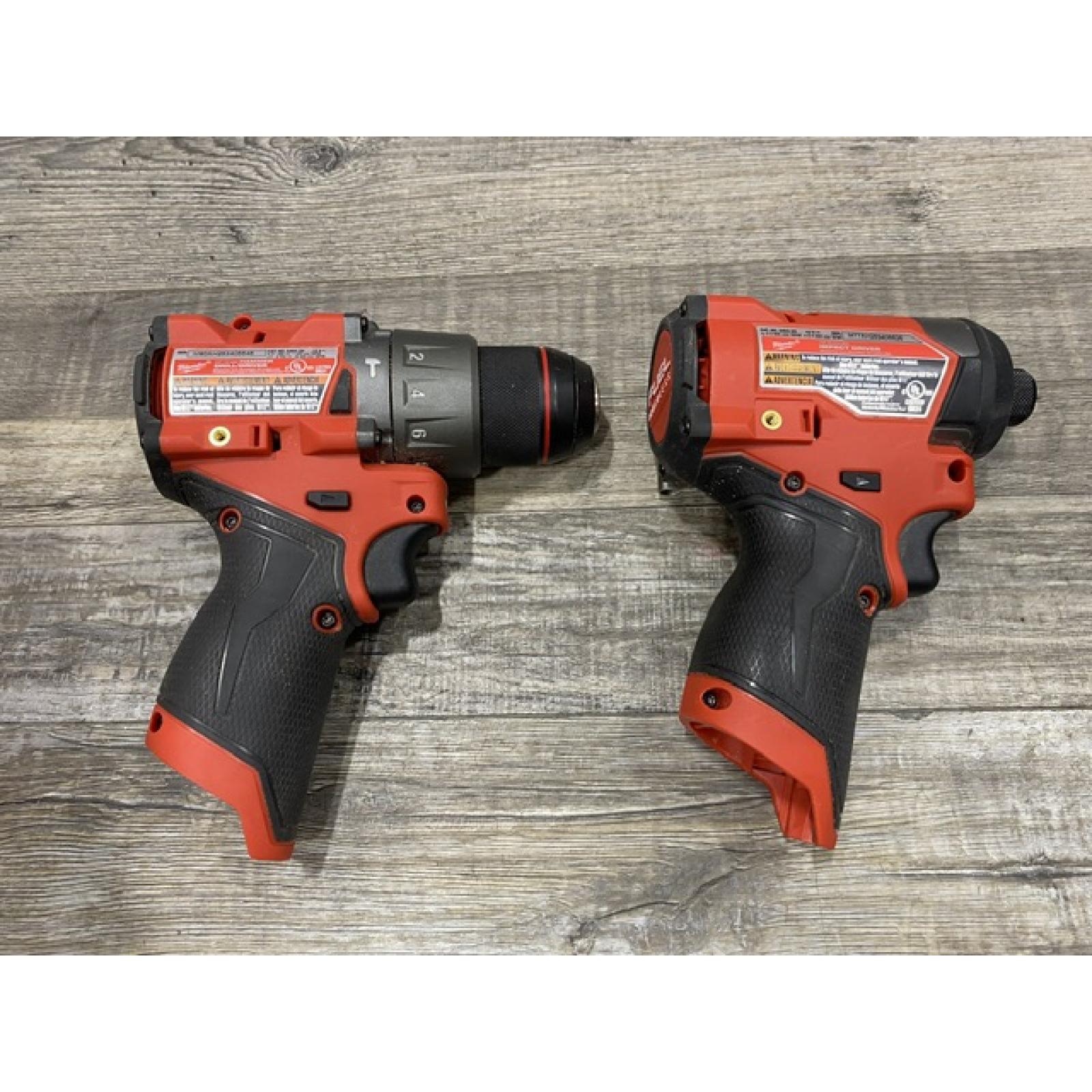 AS-IS Milwaukee FUEL 12-Volt Lithium-Ion Brushless Cordless Hammer Drill and Impact Driver Combo Kit