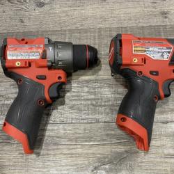AS-IS Milwaukee FUEL 12-Volt Lithium-Ion Brushless Cordless Hammer Drill and Impact Driver Combo Kit