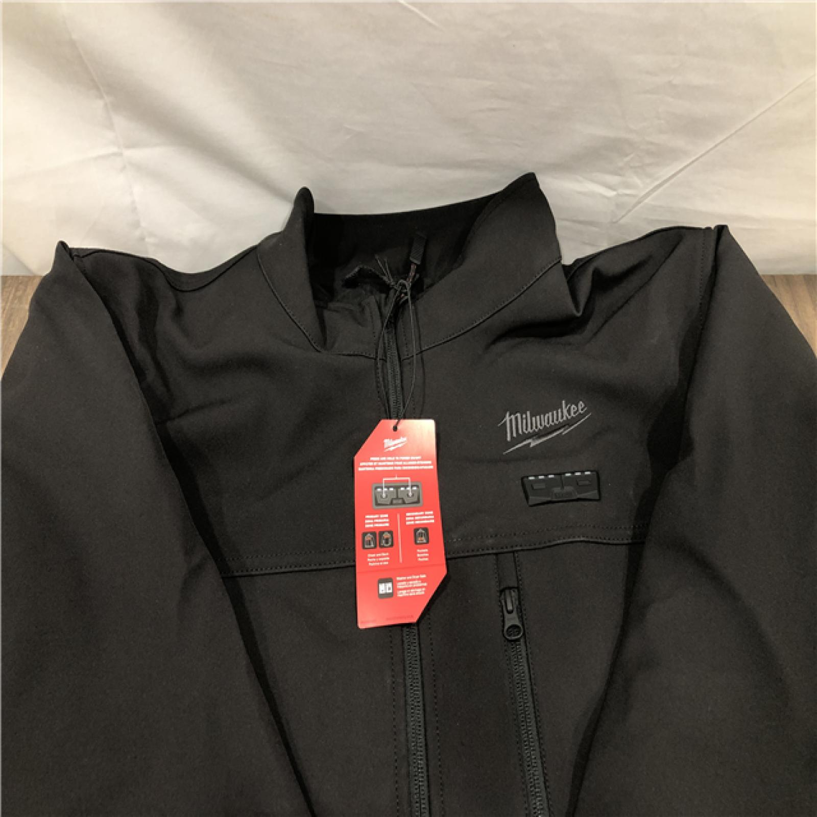 AS-IS Milwaukee Men's 2X-Large 12-Volt Lithium-Ion Cordless Tough Shell Black Heated Jacket with