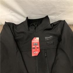 AS-IS Milwaukee Men's 2X-Large 12-Volt Lithium-Ion Cordless Tough Shell Black Heated Jacket with