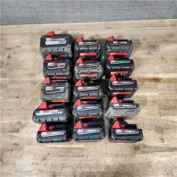 HOUSTON LOCATION - AS-IS MILWAUKEE BATTERY PACK QTY - 15