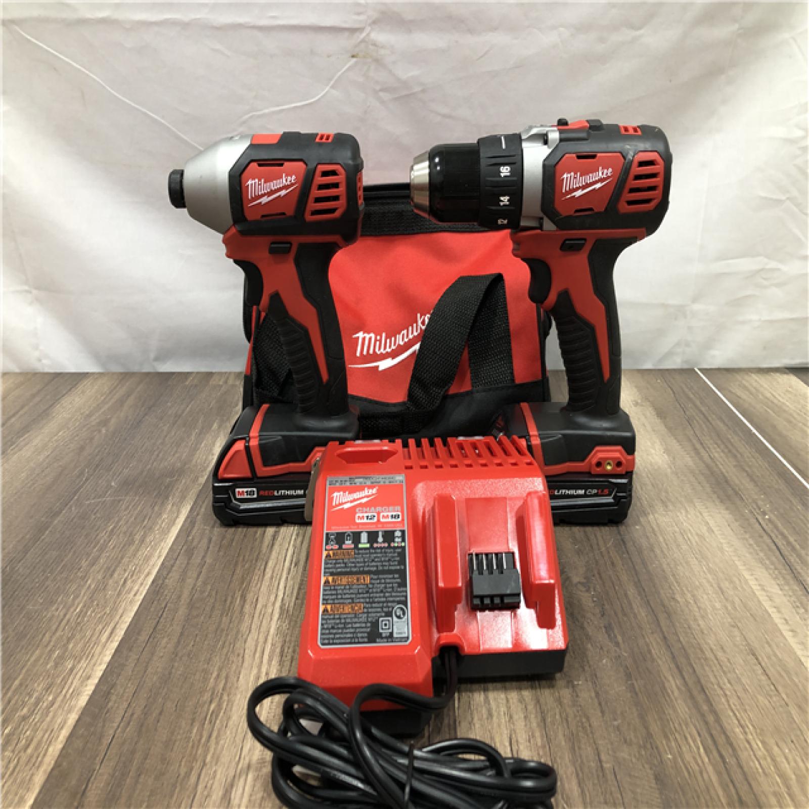 AS-IS Milwaukee 18V Lithium-Ion Cordless Drill Driver/Impact Driver Combo Kit