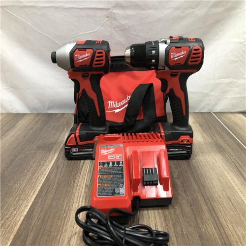 AS-IS Milwaukee 18V Lithium-Ion Cordless Drill Driver/Impact Driver Combo Kit