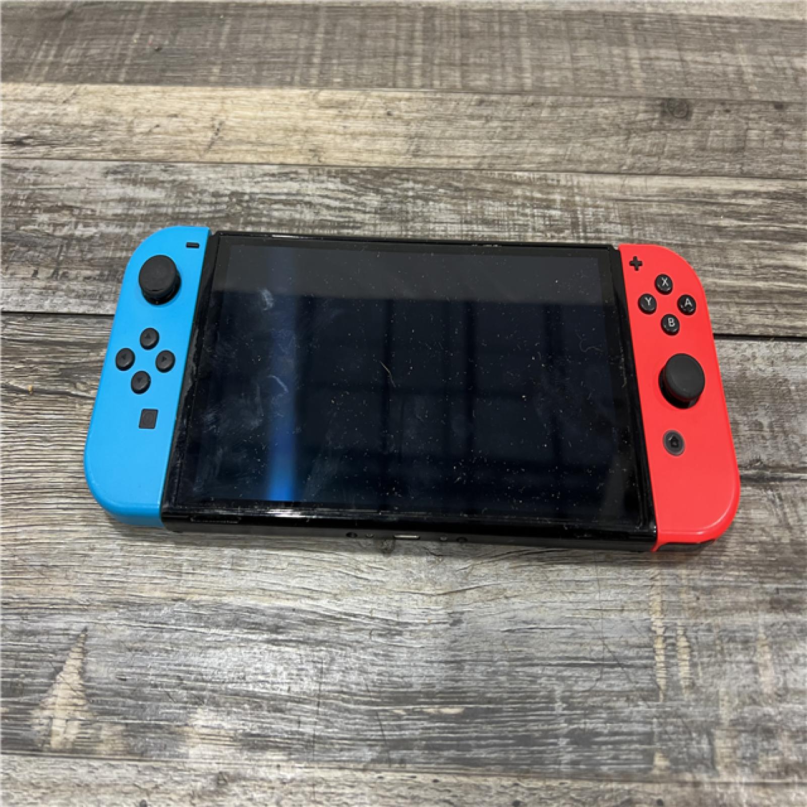 AS-IS Nintendo Switch with Neon Blue and Neon Red Joy-Con