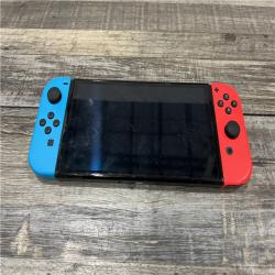 AS-IS Nintendo Switch with Neon Blue and Neon Red Joy-Con