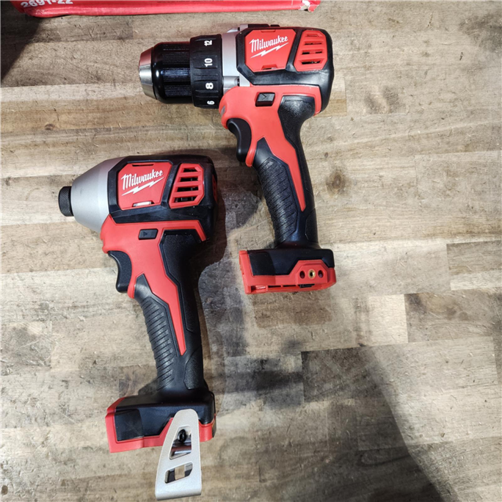 HOUSTON LOCATION - AS-IS Milwaukee 18V Lithium-Ion Cordless Drill Driver/Impact Driver Combo Kit