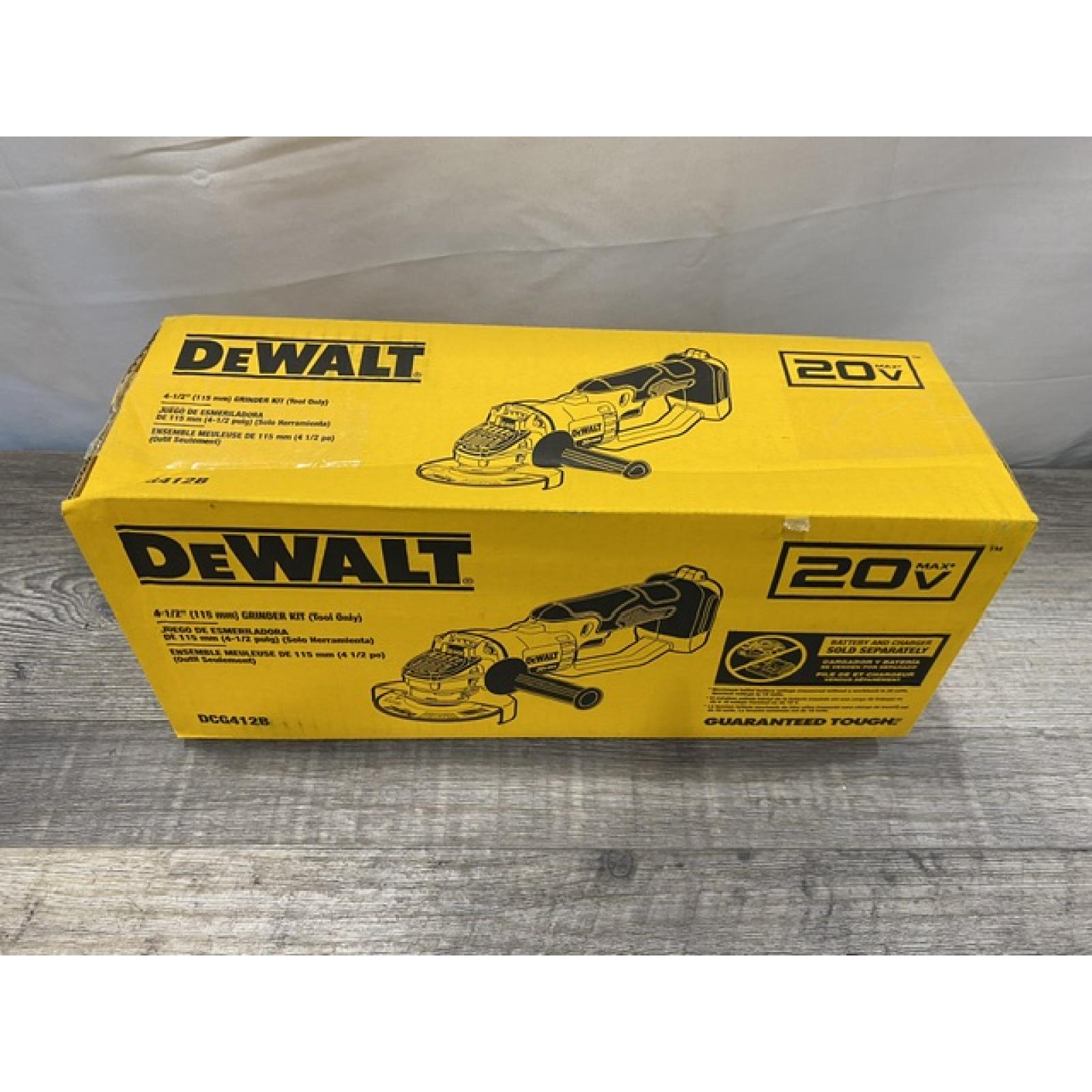 NEW - DEWALT 20V MAX Cordless 4.5 in. - 5 in. Angle Grinder (Tool Only)