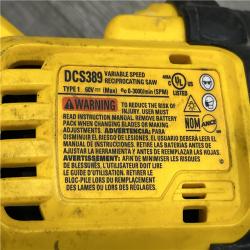 AS-IS DEWALT FLEXVOLT 60V MAX Cordless Brushless Reciprocating Saw (Tool Only)