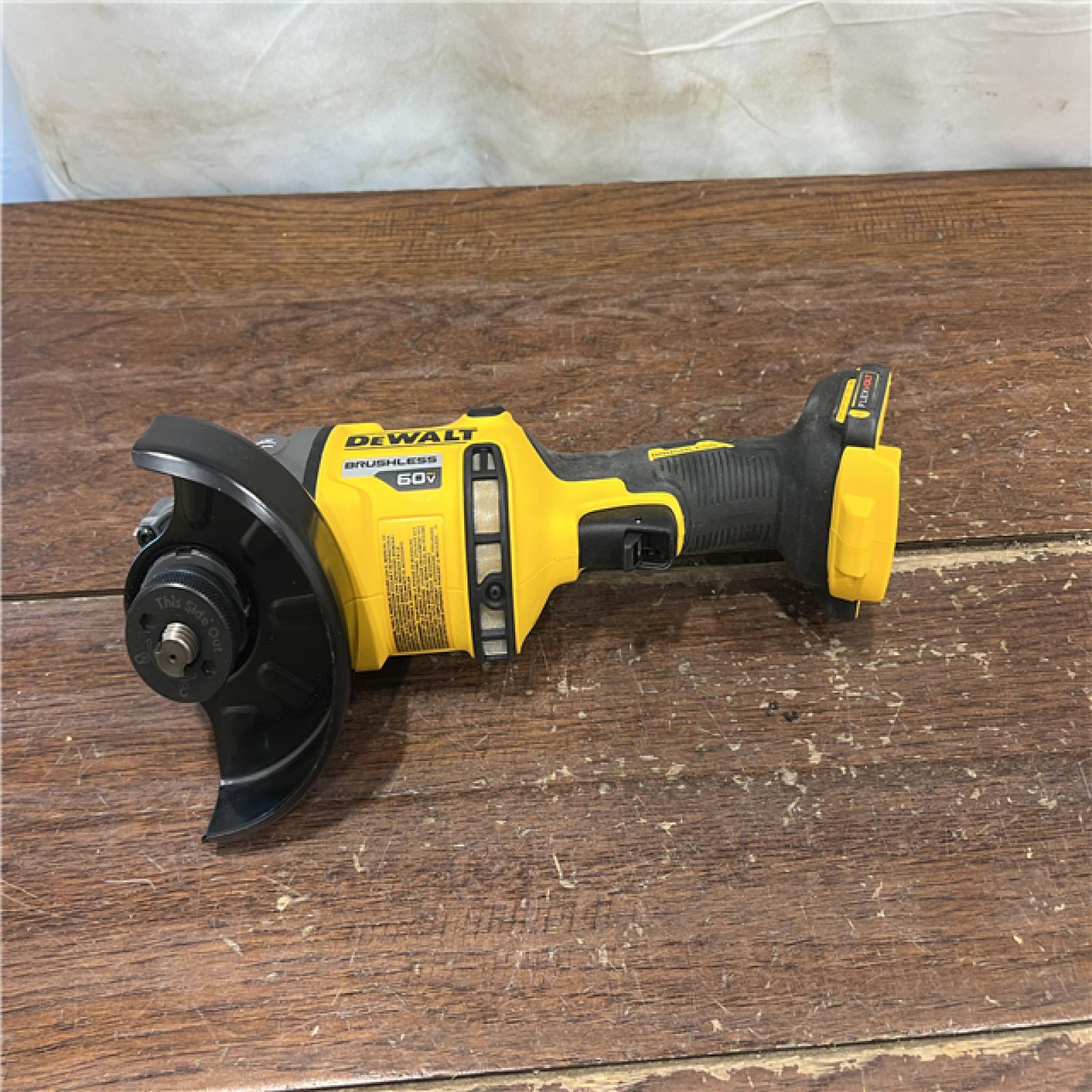 AS-IS DEWALT 60V MAX Cordless Brushless 4.5 in. to 6 in. Small Angle Grinder with Kickback Brake (Tool Only)