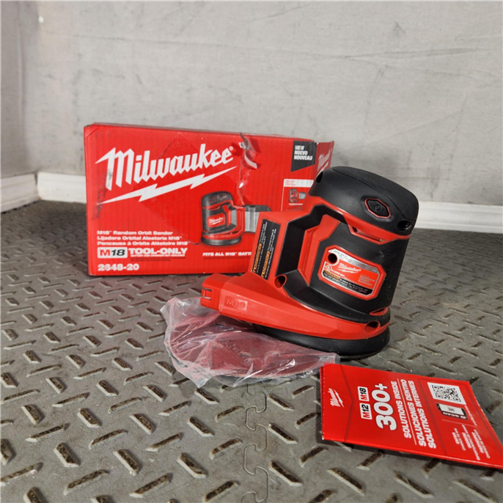 Houston Location - AS-IS Milwaukee 2648-20 - M18 5  7000-12000 Opm Cordless Variable Speed Random Orbital Sander - Appears IN GOOD Condition