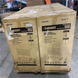 DALLAS LOCATION - Husky Tool Storage 46 in. W x 18 in. D 9-Drawer Mobile Workbench Cabinet in Gloss Black - 2 UNITS