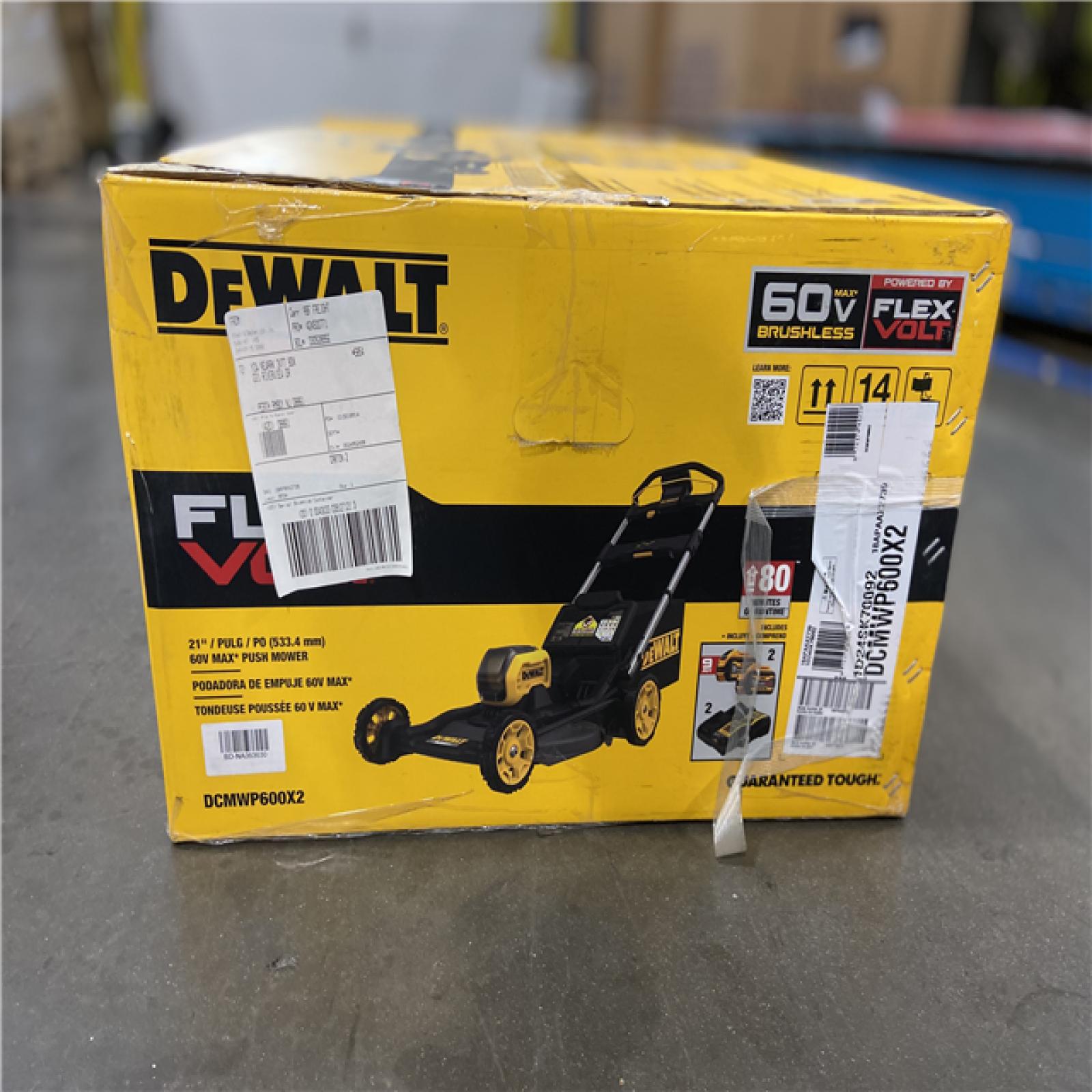 DALLAS LOCATION -  DEWALT FLEXVOLT 1x60V MAX 21 in. Cordless Battery Powered Push Lawn Mower Kit