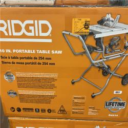 NEW- RIDGID 15 Amp 10 in. Portable Corded Pro Jobsite Table Saw with Stand
