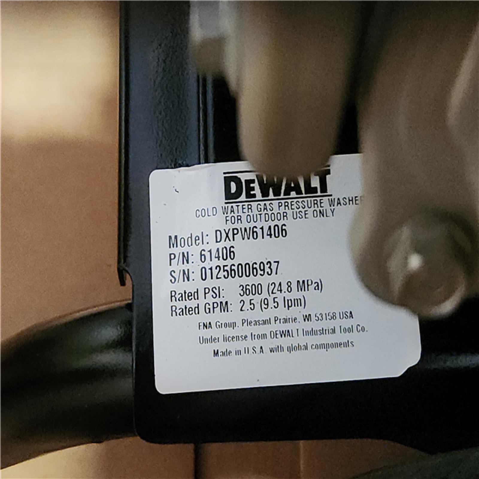 Phoenix AS-IS DEWALT 3600 PSI 2.5 GPM Cold Water Gas Professional Pressure Washer with HONDA GX200 Engine
