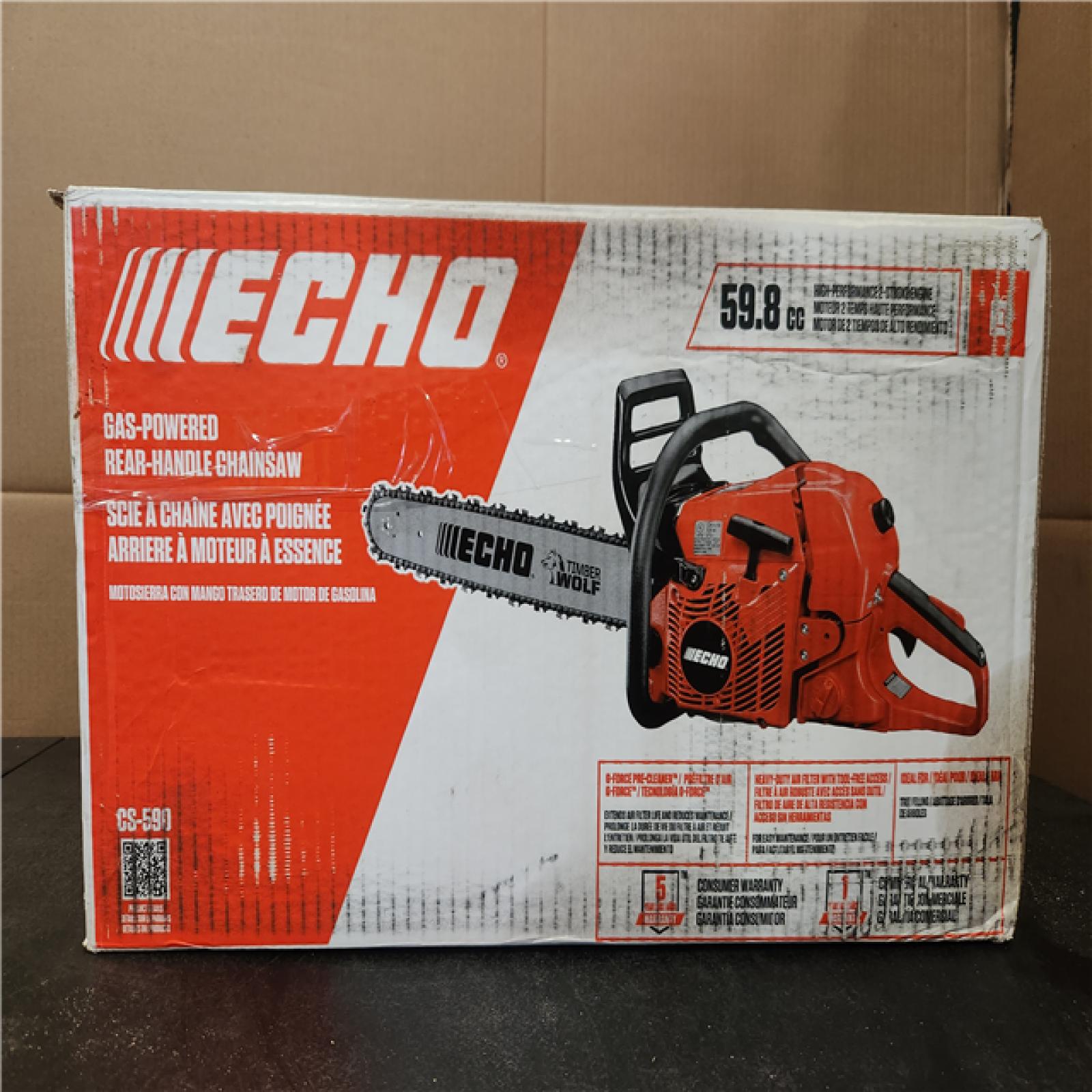 Phoenix NEW ECHO 20 in. 59.8 cc Gas 2-Stroke Rear Handle Timber Wolf Chainsaw