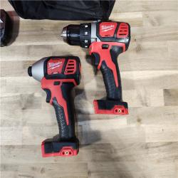 HOUSTON LOCATION - AS-IS Milwaukee M18 18V Cordless Brushed 2 Tool Drill/Driver and Impact Driver Kit