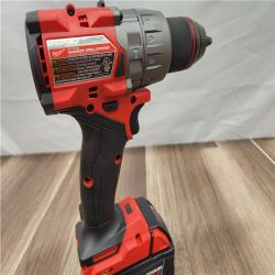 AS-IS Milwaukee 2904-22 Hammer Drill Driver Kit with Batteries  Charger & Tool Case  Red