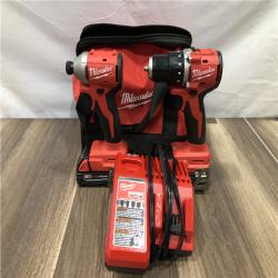 AS-IS Milwaukee 18V Lithium-Ion Brushless Cordless Compact Drill/Impact Combo Kit