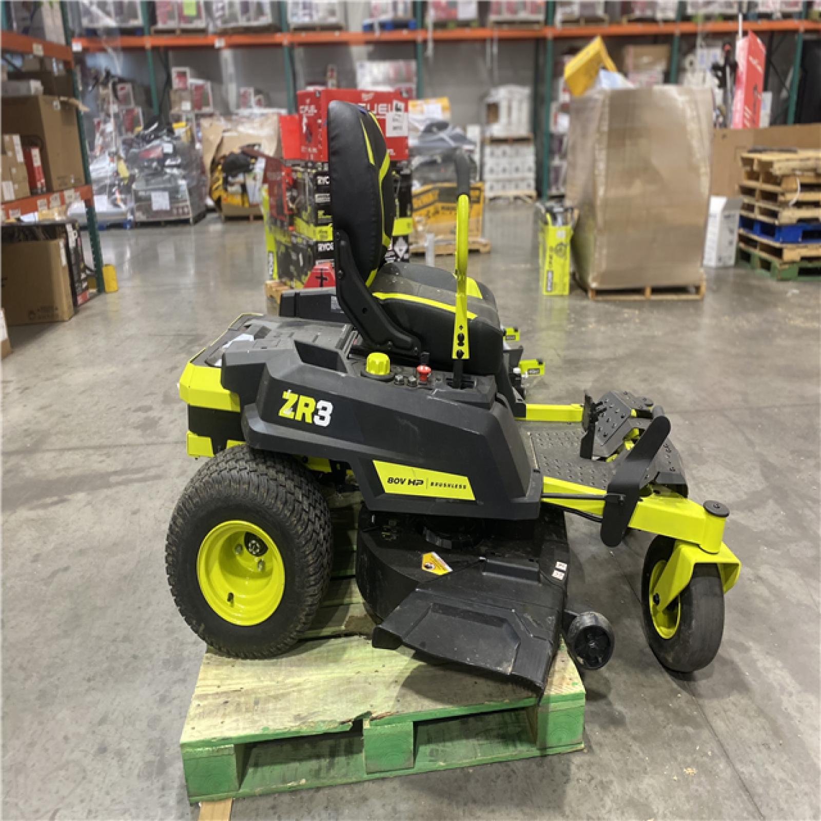 Dallas Location - As-Is RYOBI ZR3 80V HP Brushless Battery Cordless Electric 42 in. Zero Turn Riding Lawn Mower with (2) 14.0 Ah Batteries and Charger