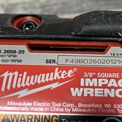 AS-IS Milwaukee 18V Lithium-Ion Cordless 3/8 in. Impact Wrench W/ Friction Ring (Tool-Only)