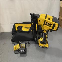 AS-IS - DeWalt 20V MAX XR 16-Gauge Electric Cordless Angled Finishing Nailer Kit