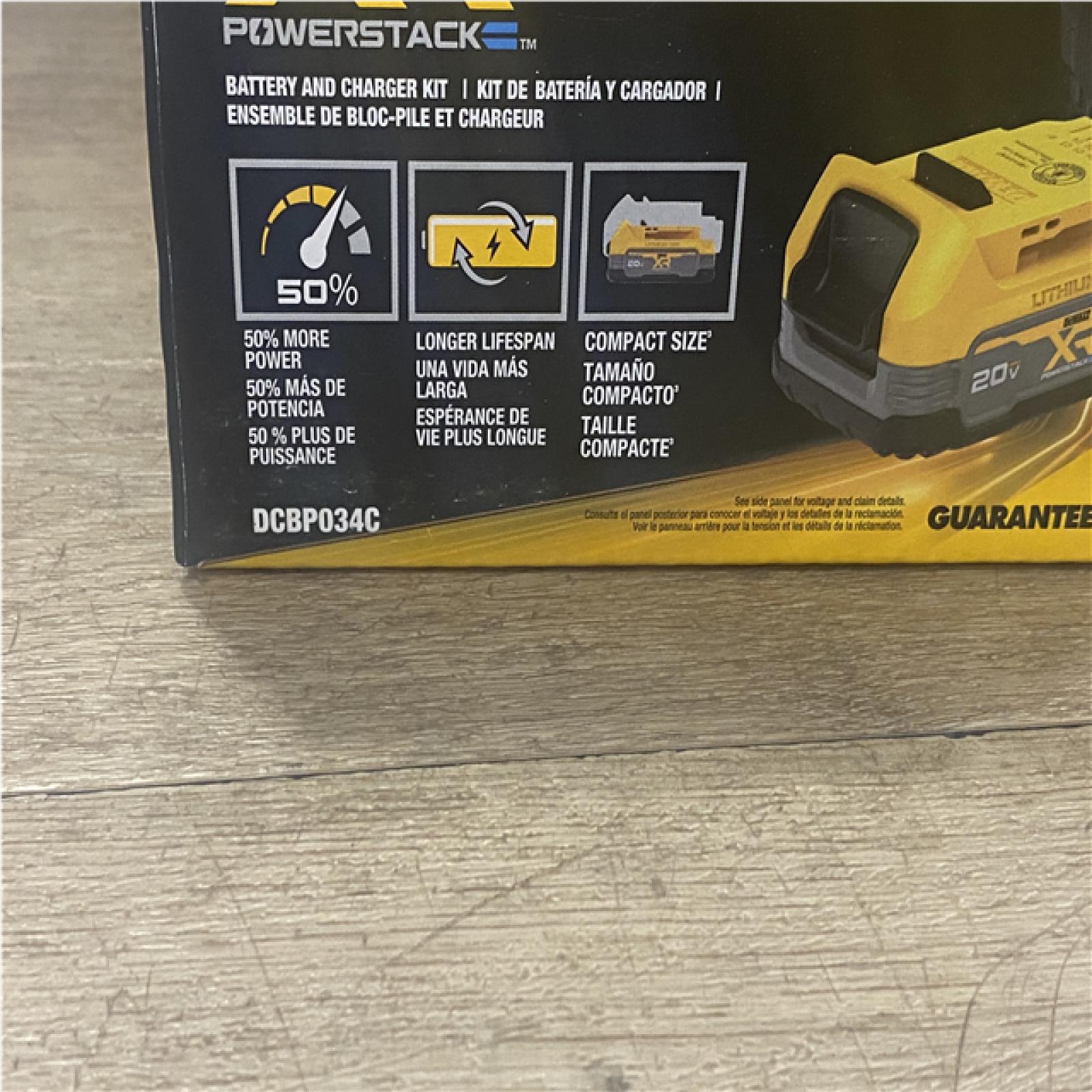 NEW DEWALT 20V MAX XR POWERSTACK Lithium-Ion Battery Starter Kit with 1.7Ah Battery and Charger