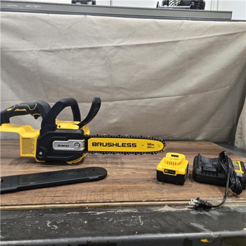 AS-IS DEWALT 20V MAX Compact 12 Brushless Cordless Chainsaw Kit
