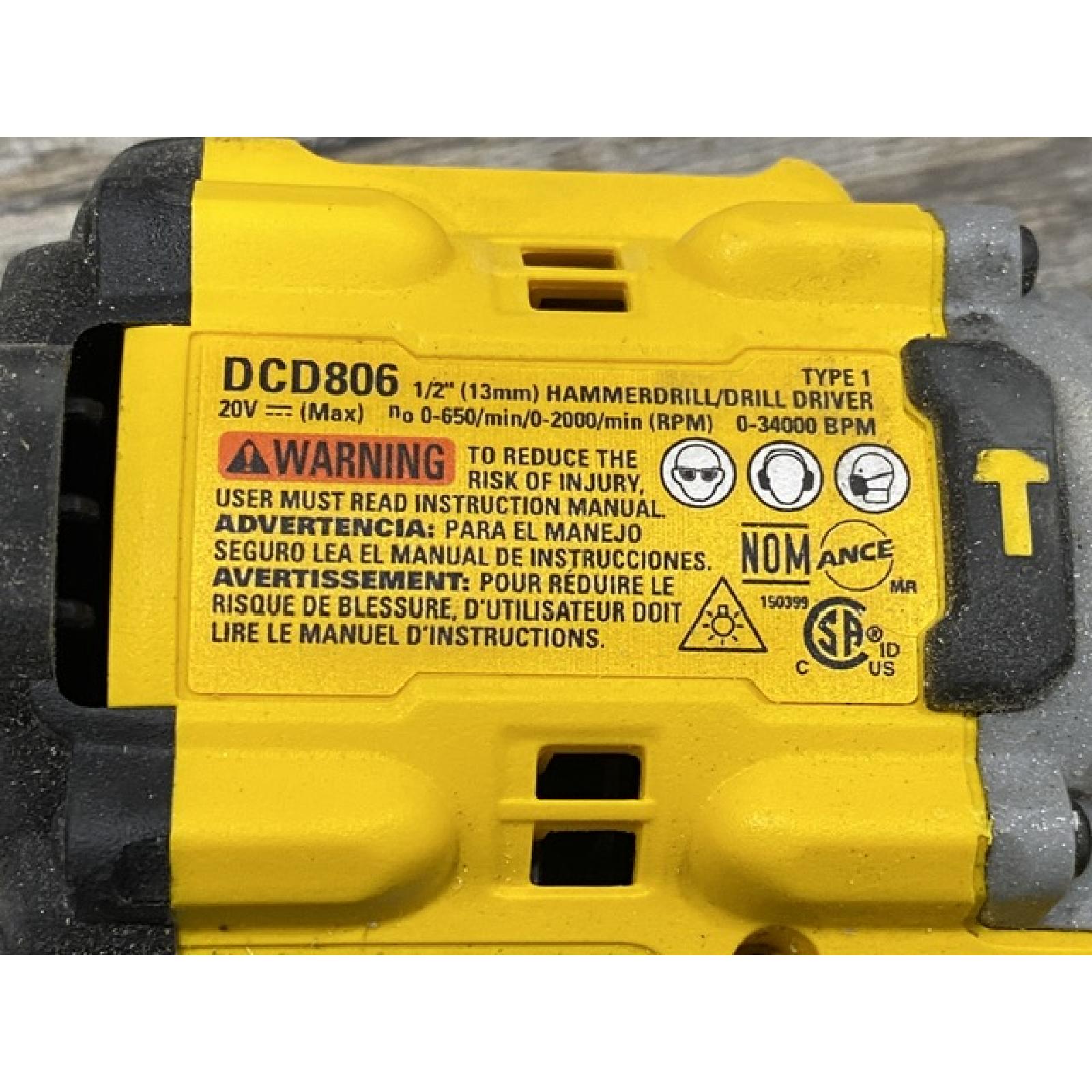 AS-IS DEWALT 20V XR Brushless Cordless 1/2 in. Hammer Drill (Tool-Only)